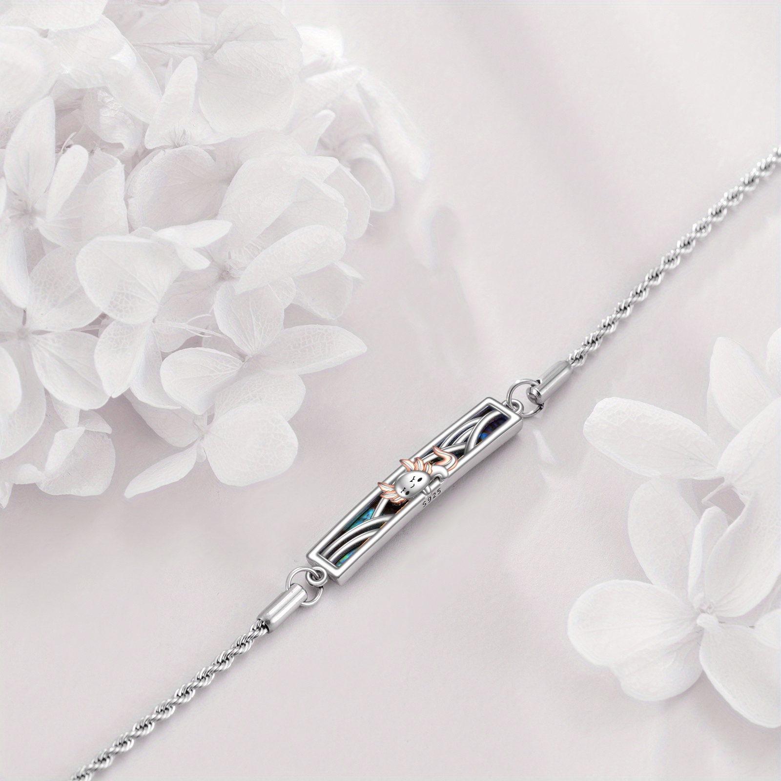 Axolotl Bracelet with Abalone Shell Pendant for Women
